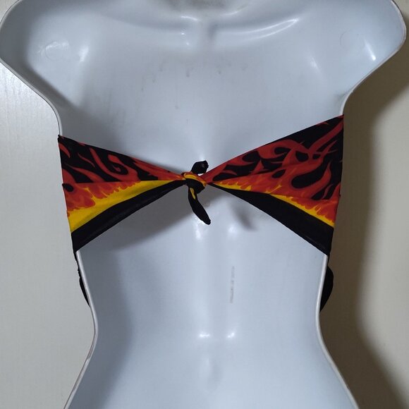 Ed Hardy Hand Embroidered Name with Flames Bandana - Picture 6 of 9